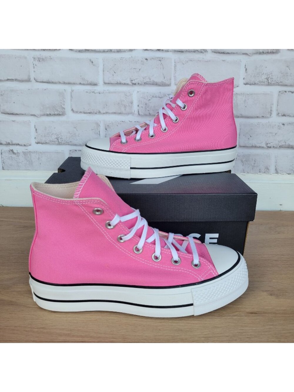 Converse Chuck Taylor Lift Hi Canvas Sz 9 Womens Shoes Sneakers Pink A08216F New